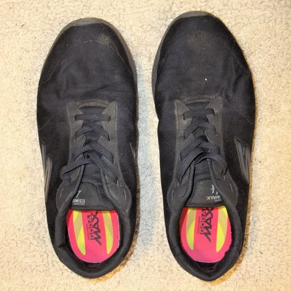 Skechers Go Walk 4 Goga Max Womens Shoes Sneakers Size 9 Athletic Walking Black - Picture 2 of 7